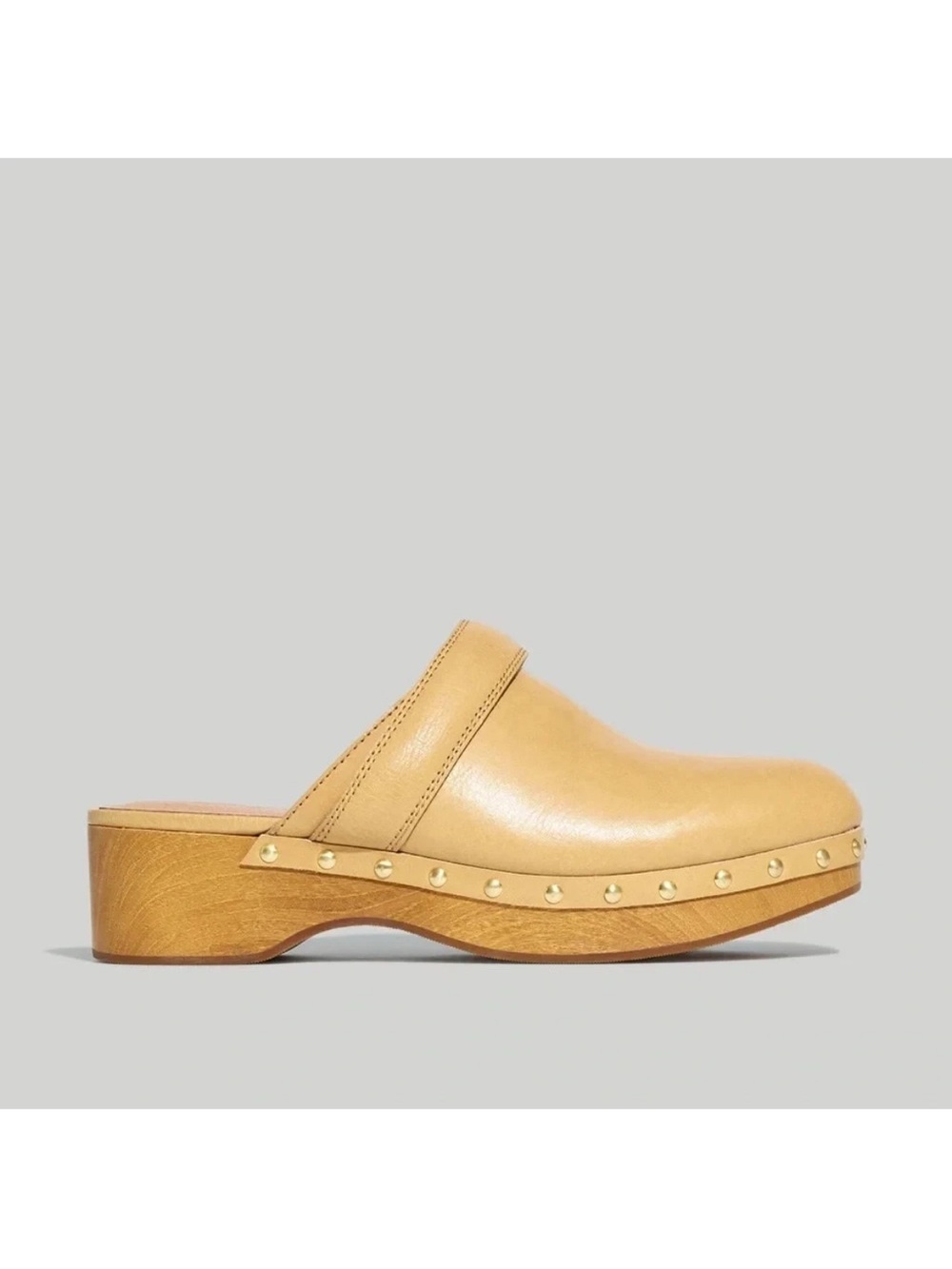 MADEWELL Cecily Clog in Dried Straw Oiled Leather 7 EUC
